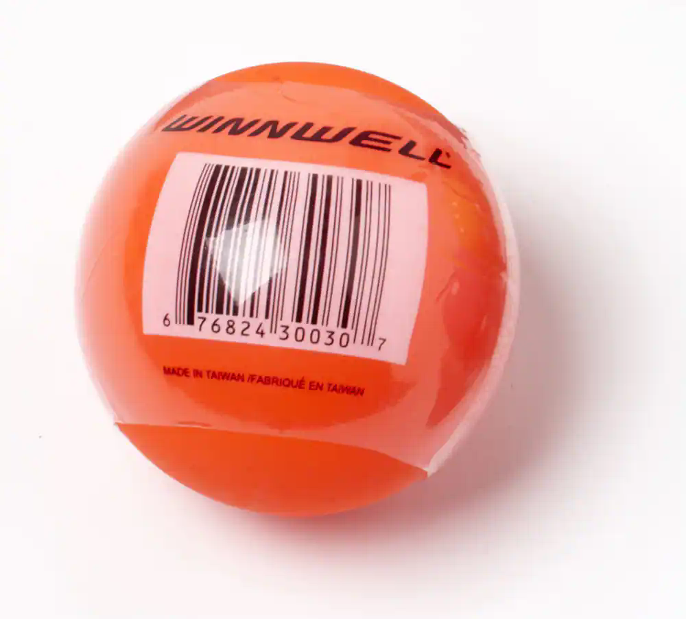 Winnwell Street Hockey Medium Ball, Orange, 65mm, 50g