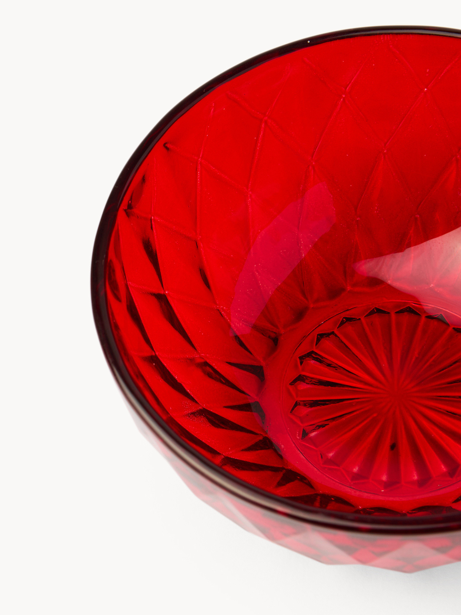 Coppetta in vetro spruzzato stampato