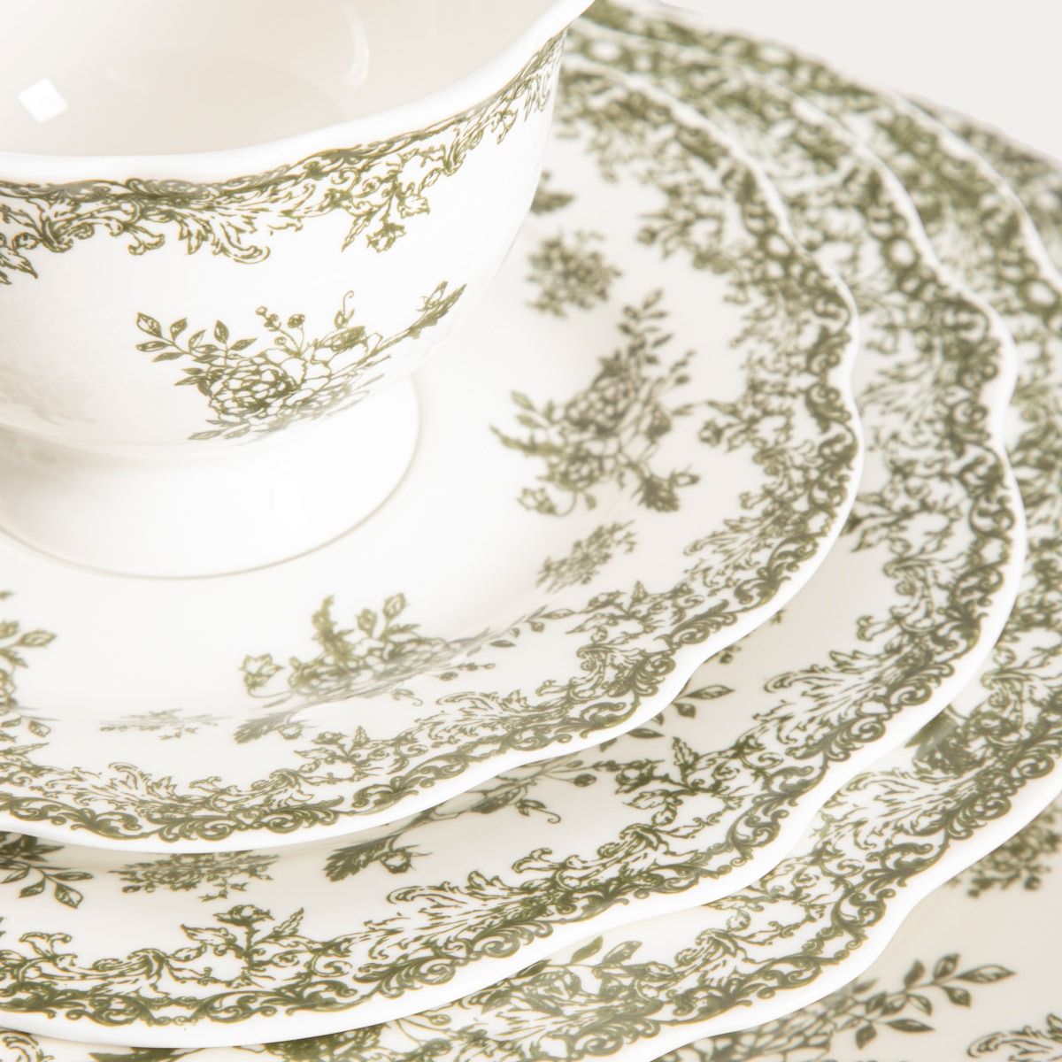 Talerz LOURRY obiadowy zielony 27 cm