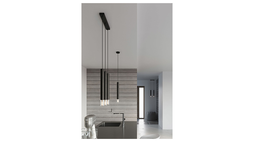 Lampa wisząca Wezyr 1 stalowa czarna
