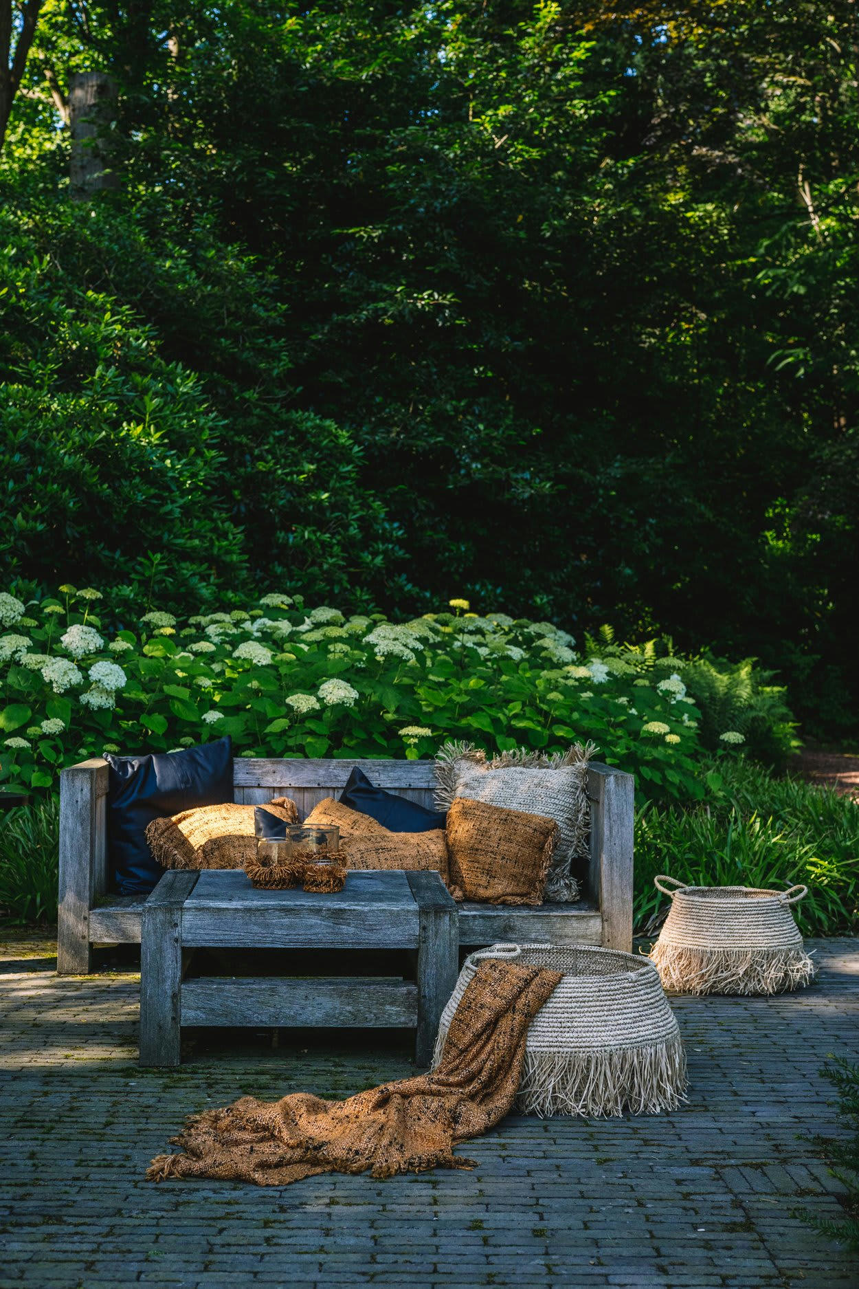 RAFFIA DELUXE - Panier en raphia naturel set de 2