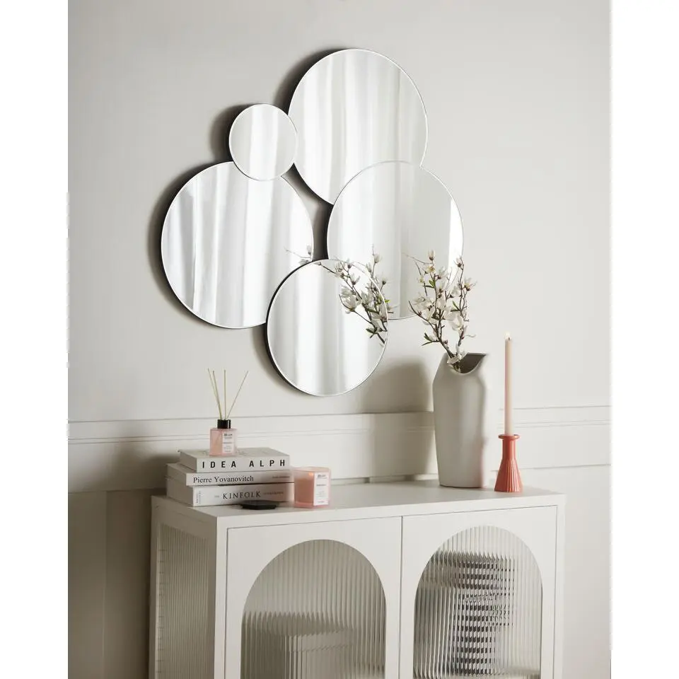 CLAIS - Wandspiegel - Zilver- 80 x 82 cm - Glas