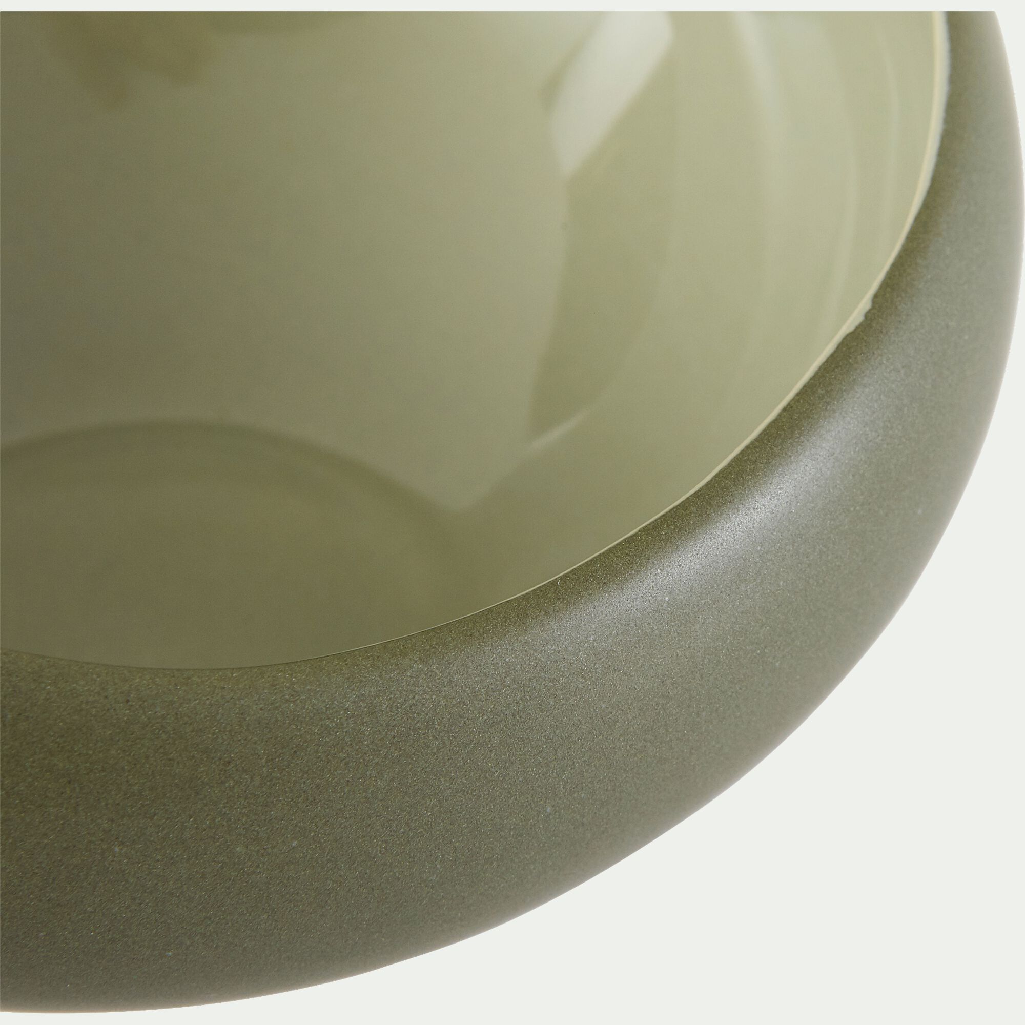 KYMA - Coupelle en grès D14cm - vert olivier