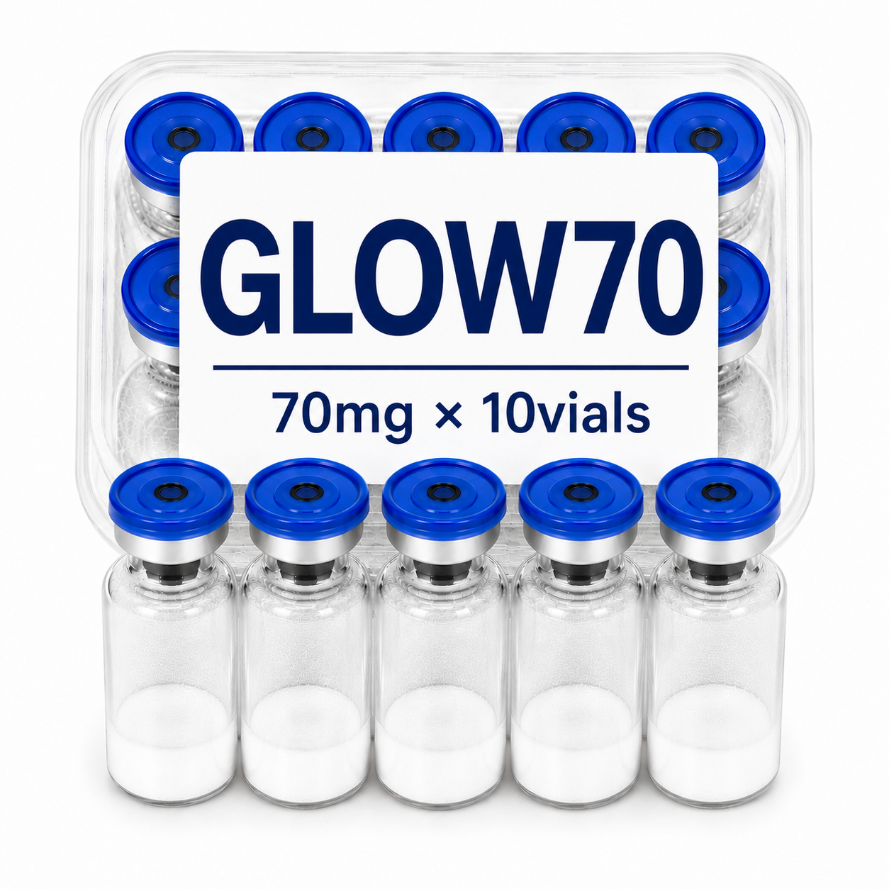 GLOW70 | GLOW Blend 70mg × 10 Vials – GHK-Cu + TB-500 + BPC-157