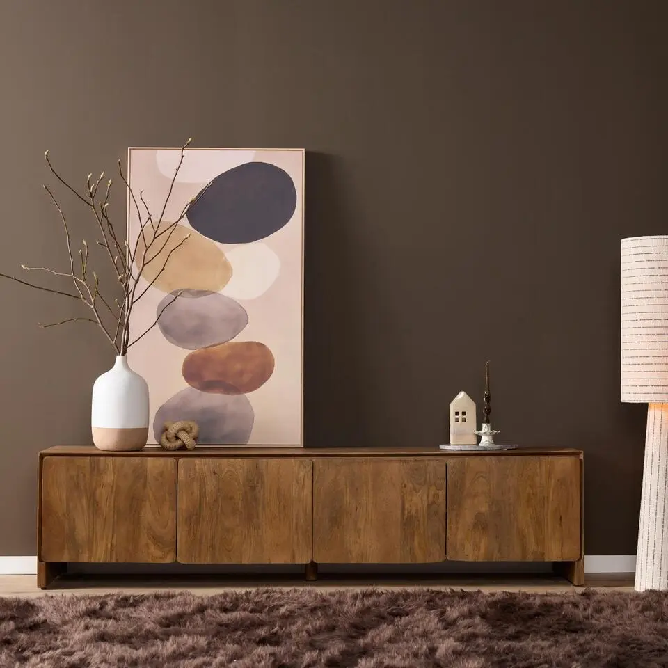 Tv-meubel Naturel Hout - 200x40x50cm - Tense