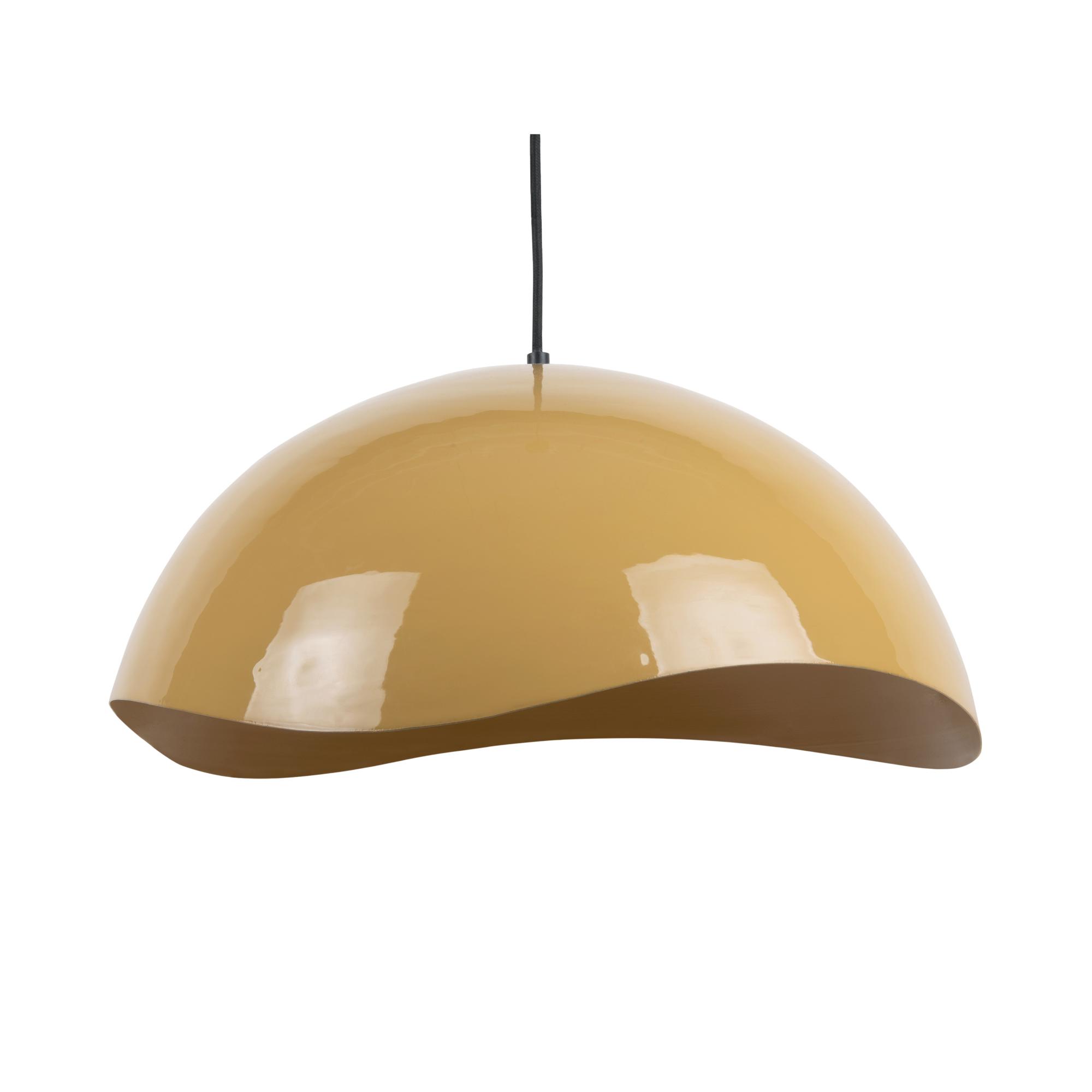 Leitmotiv hanglamp Waved Groot - geel - Ø50cm