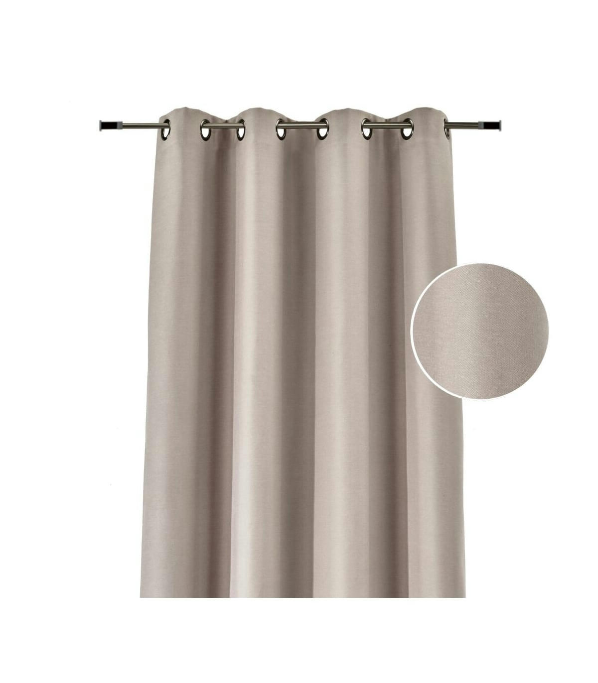 GALENA - Rideau thermique aspect velours 140x260cm Naturel