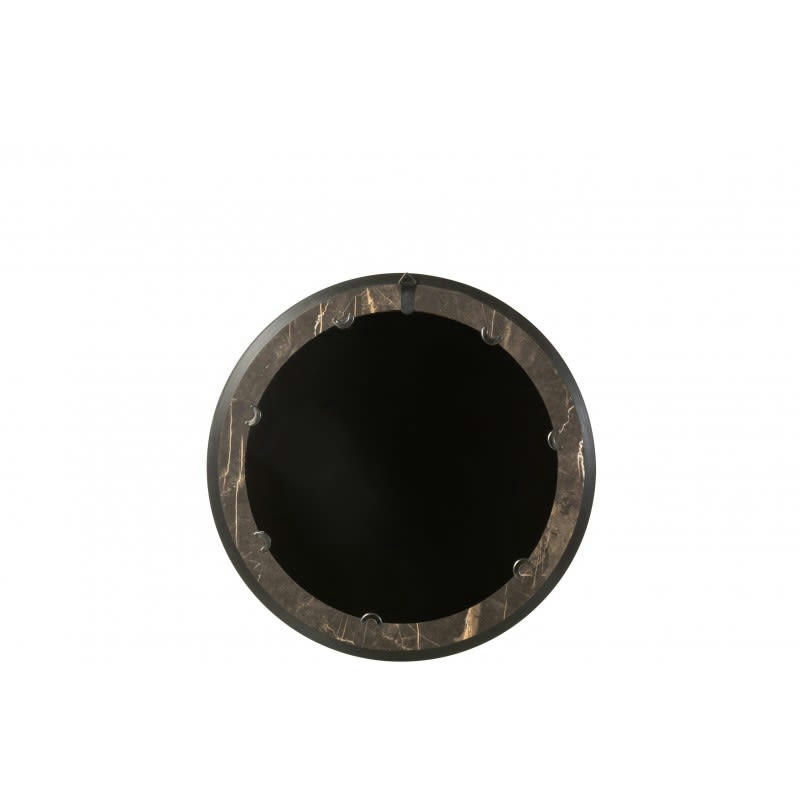 - Miroir imprimé marbre MDF/verre marron foncé D60cm