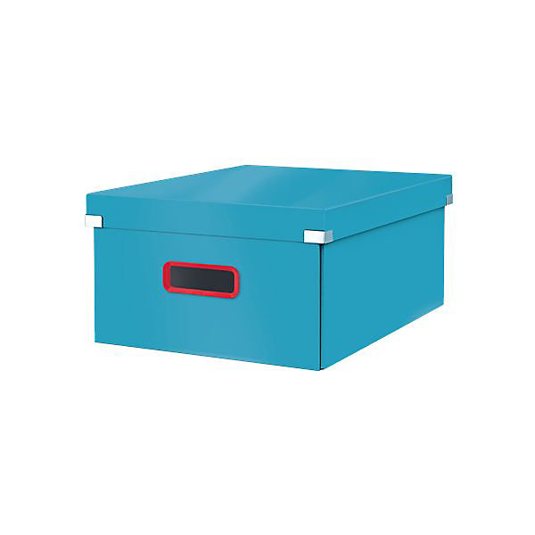 Boîte de rangement solide en Carton Click &Store Cosy L - Bleu