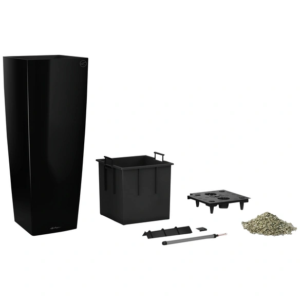 Pflanzgefäß »CUBICO«, BxHxT: 40 x 105 x 41 cm, schwarz hochglanz