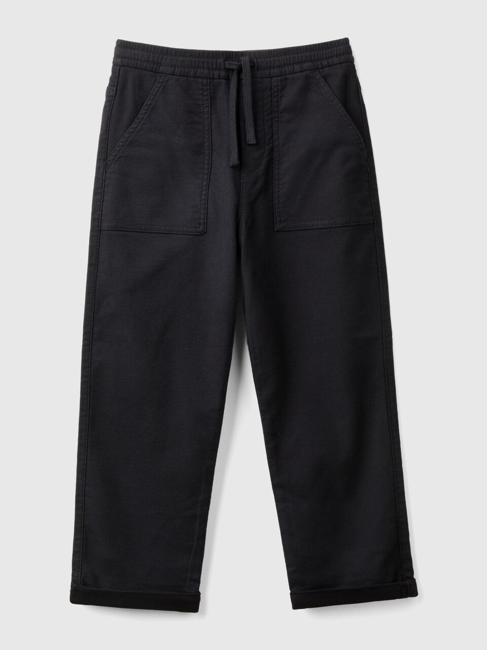 Joggers with cotton blend with drawstring