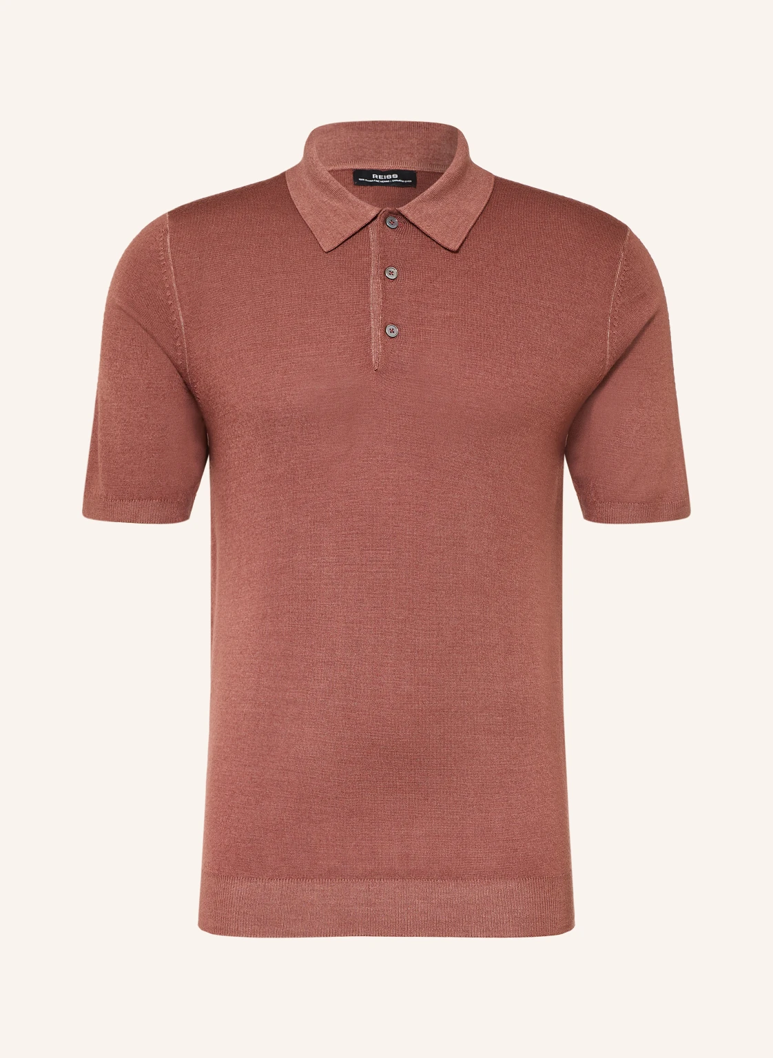 REISS Strick-Poloshirt JACKDAW aus Merinowolle