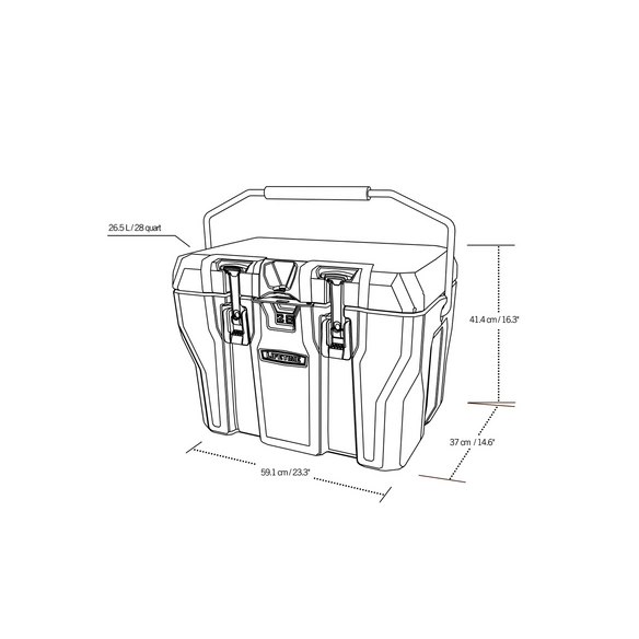 Kühlbox, grau, Polyethylen (PE), BxHxT: 55 x 41 x 37 cm