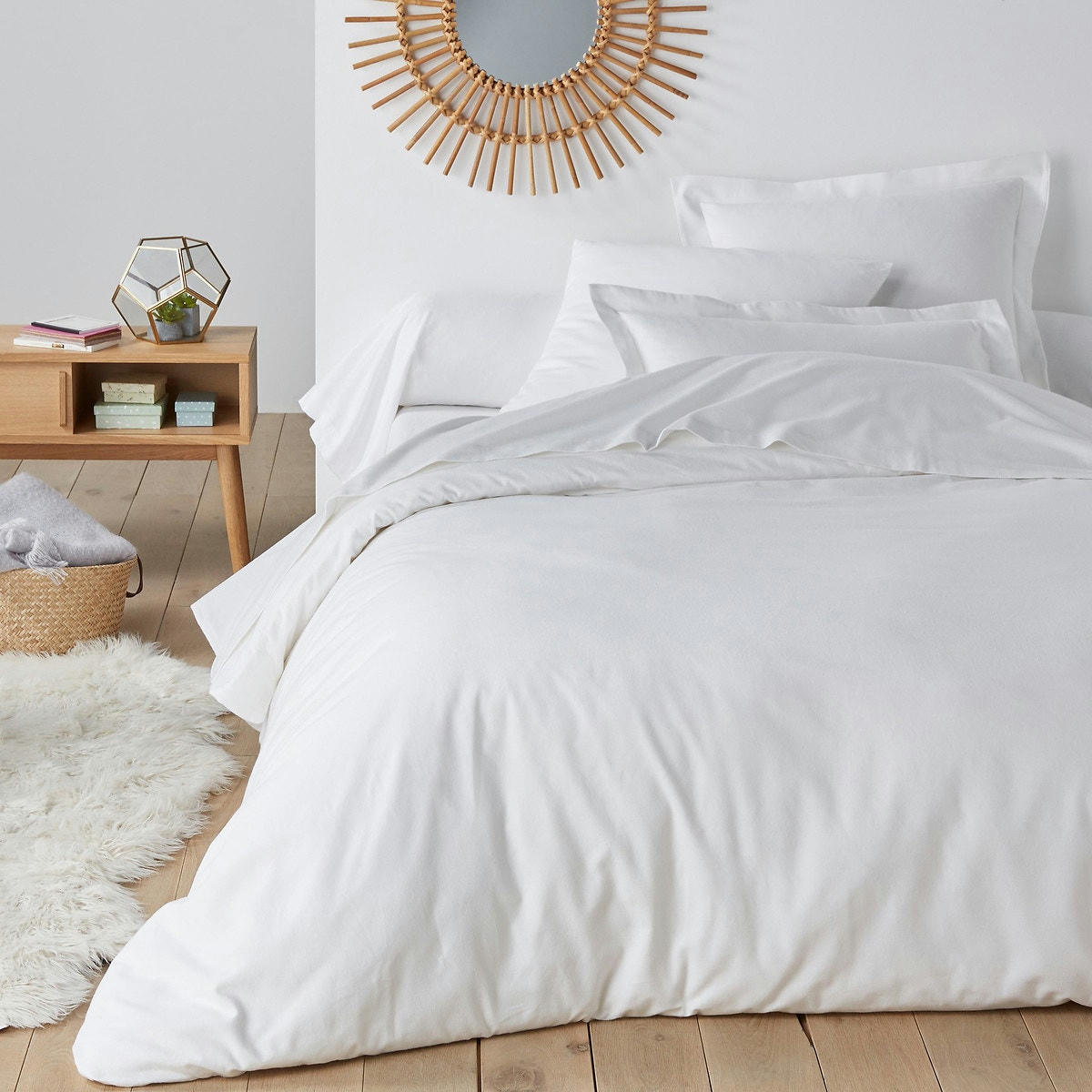 Housse de couette unie en flanelle, Scenario