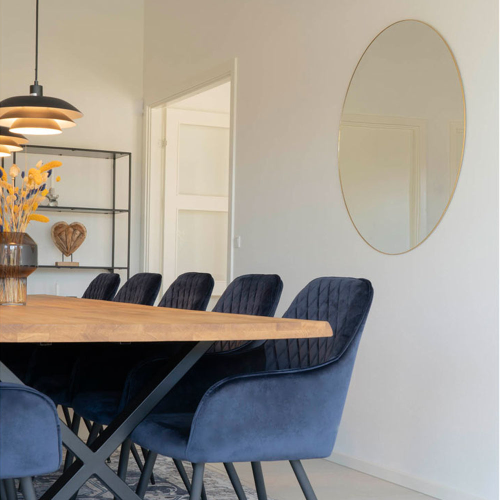 Artichok Eveline Ronde Wandspiegel Goud - Ø 100 cm