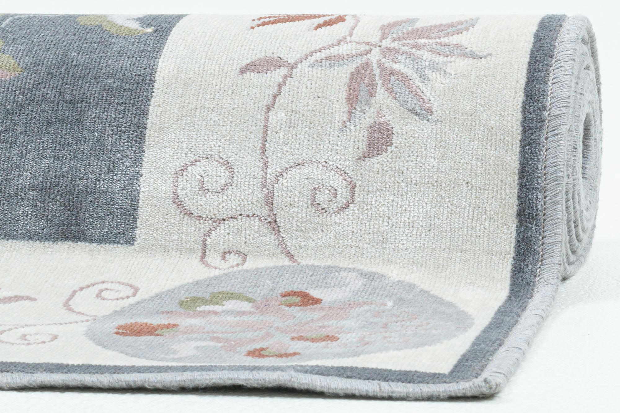 CHERINA - Tapis tissé à la machine en viscose - gris 120x170 cm