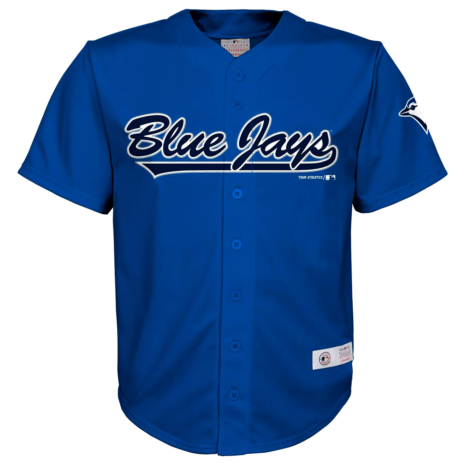 MLB Toronto Blue Jays Youth Kids' Button Front Baseball Jersey, Blue, Assorted Sizes