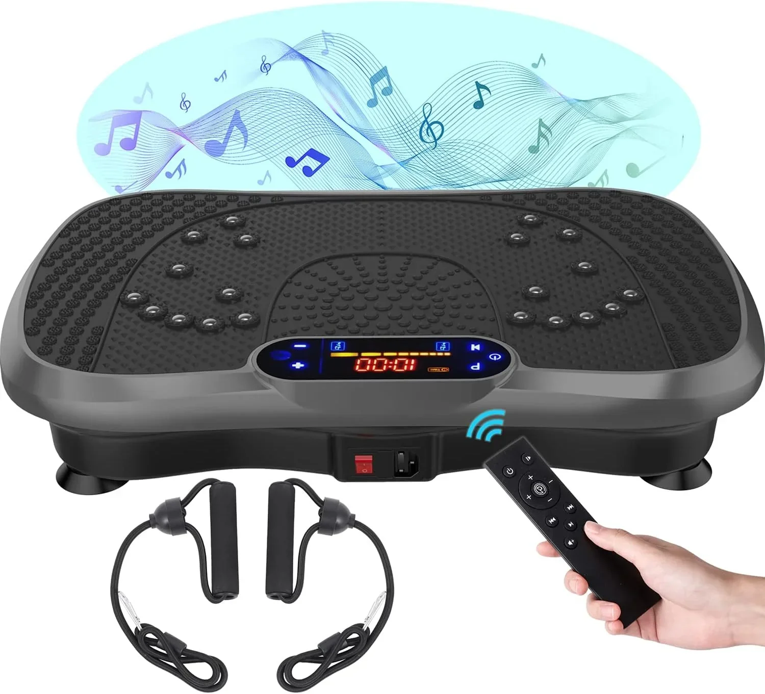 Vibration Plate Fitness Platform, Full Body Workout Machine, Lymphatic Drainage  Weight Loss for Men Women(SLIM-GRAY)