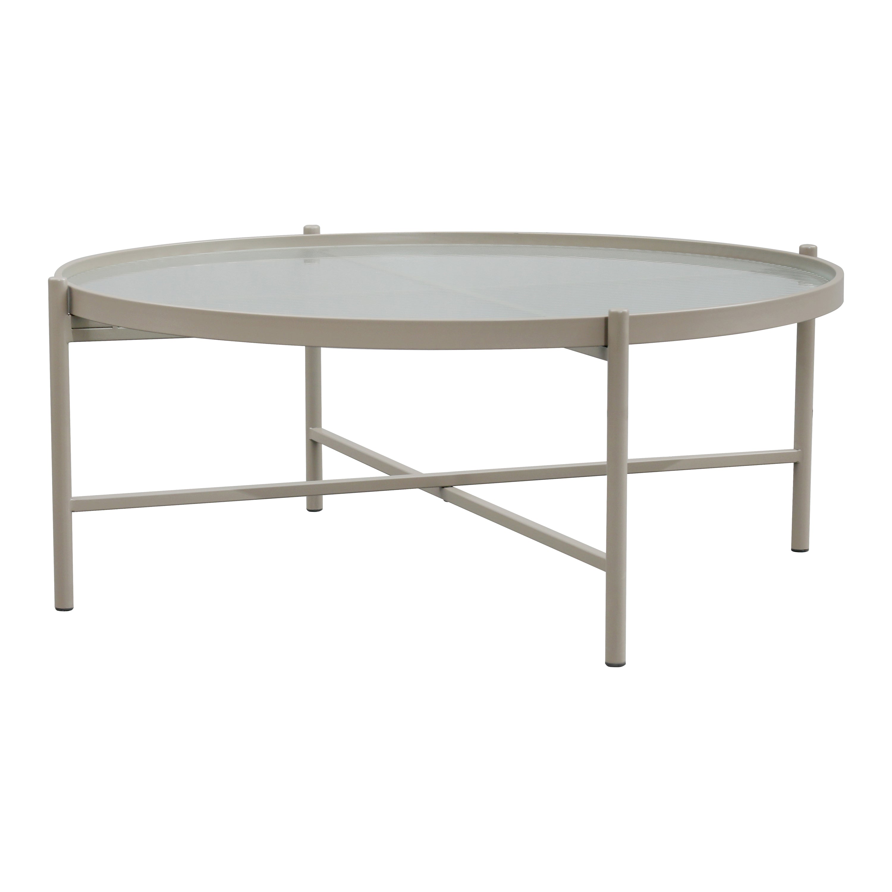 by fonQ Oriel Bijzettafel H 32 x Ø 80 cm - Beige