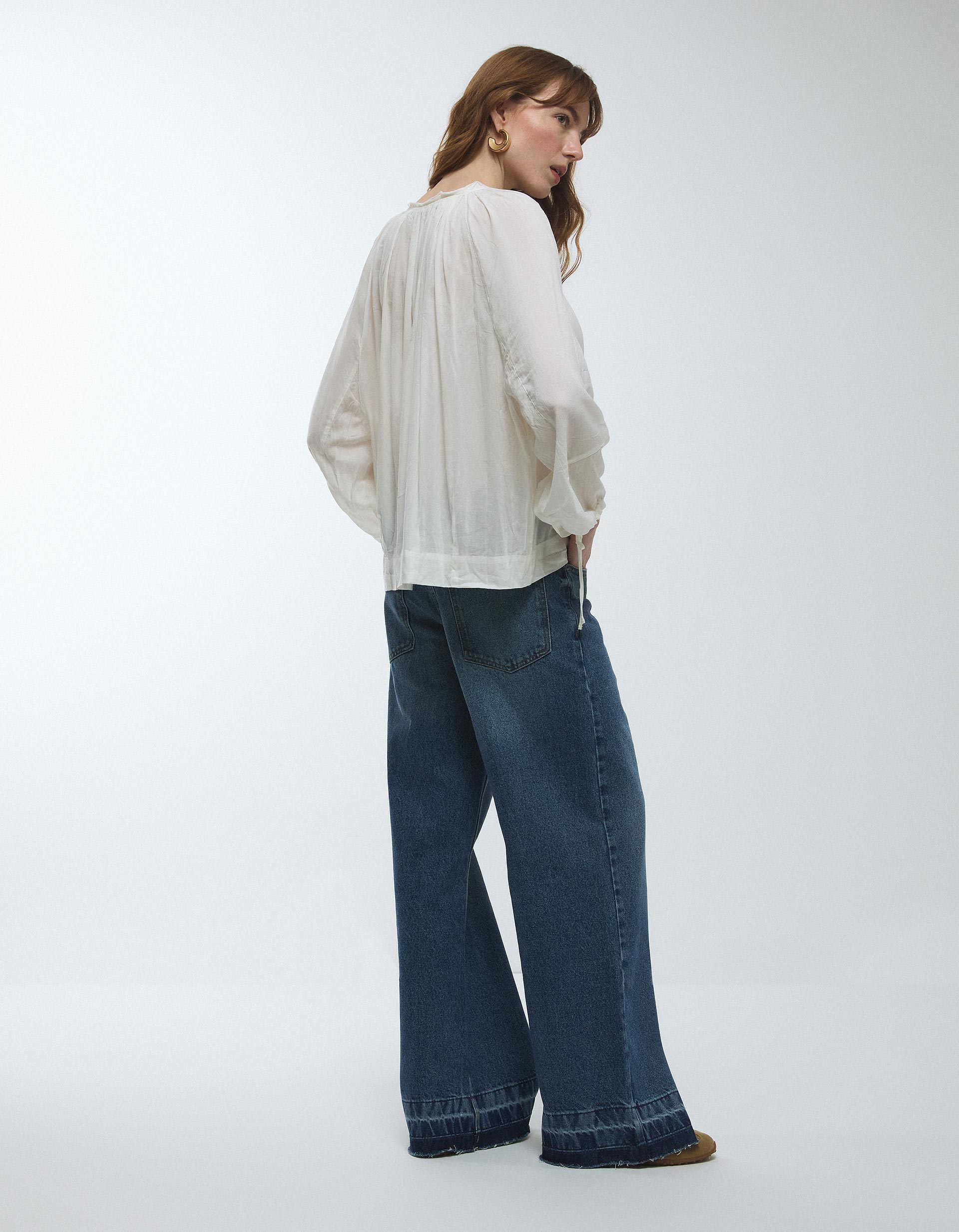 Blusa, Mulher, Bege Claro