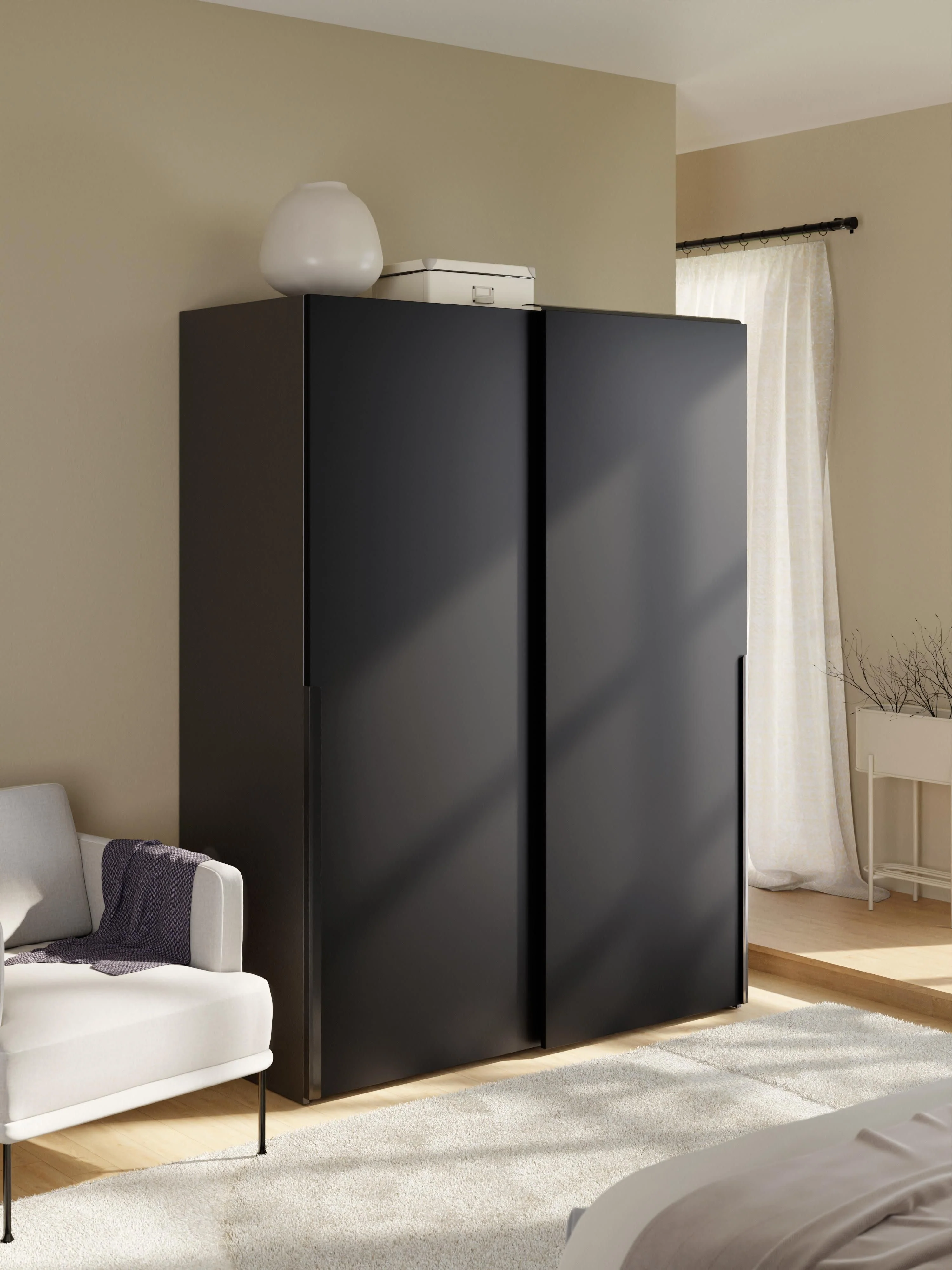 Modularer Schwebetürenschrank Leon, 150 cm Breite, in verschiedenen Größen