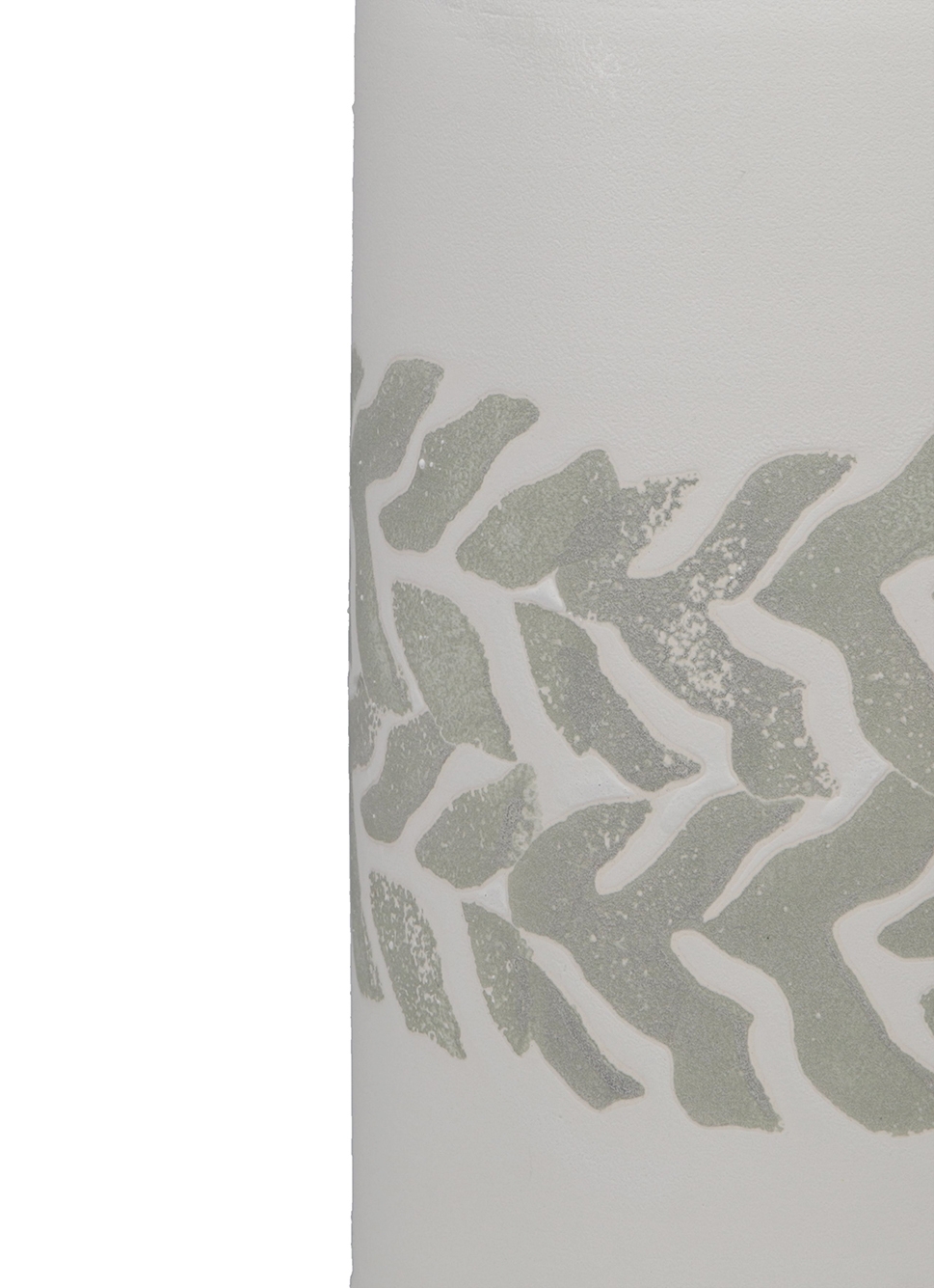 VASE EN FAÏENCE PEINT à LA MAIN TILLEUL