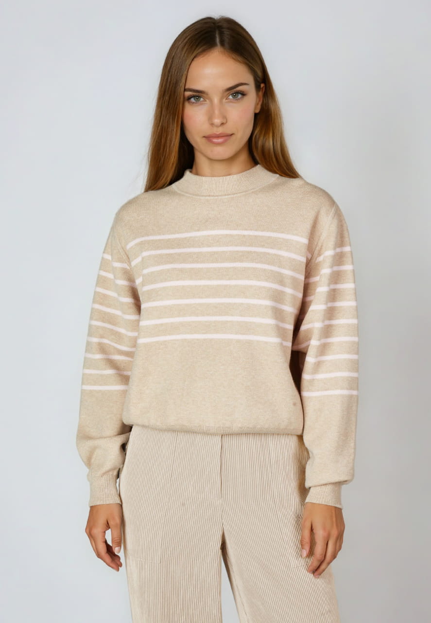 Pullover mit plazierten Ringeln