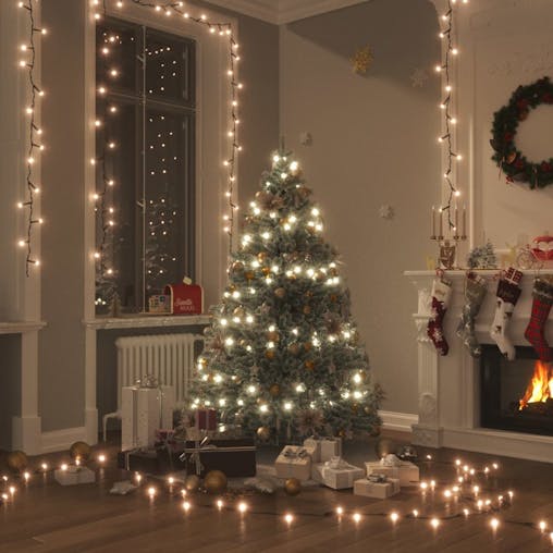 NNEVL Light String with 400 LEDs 40 m 8 Light Effects Warm White