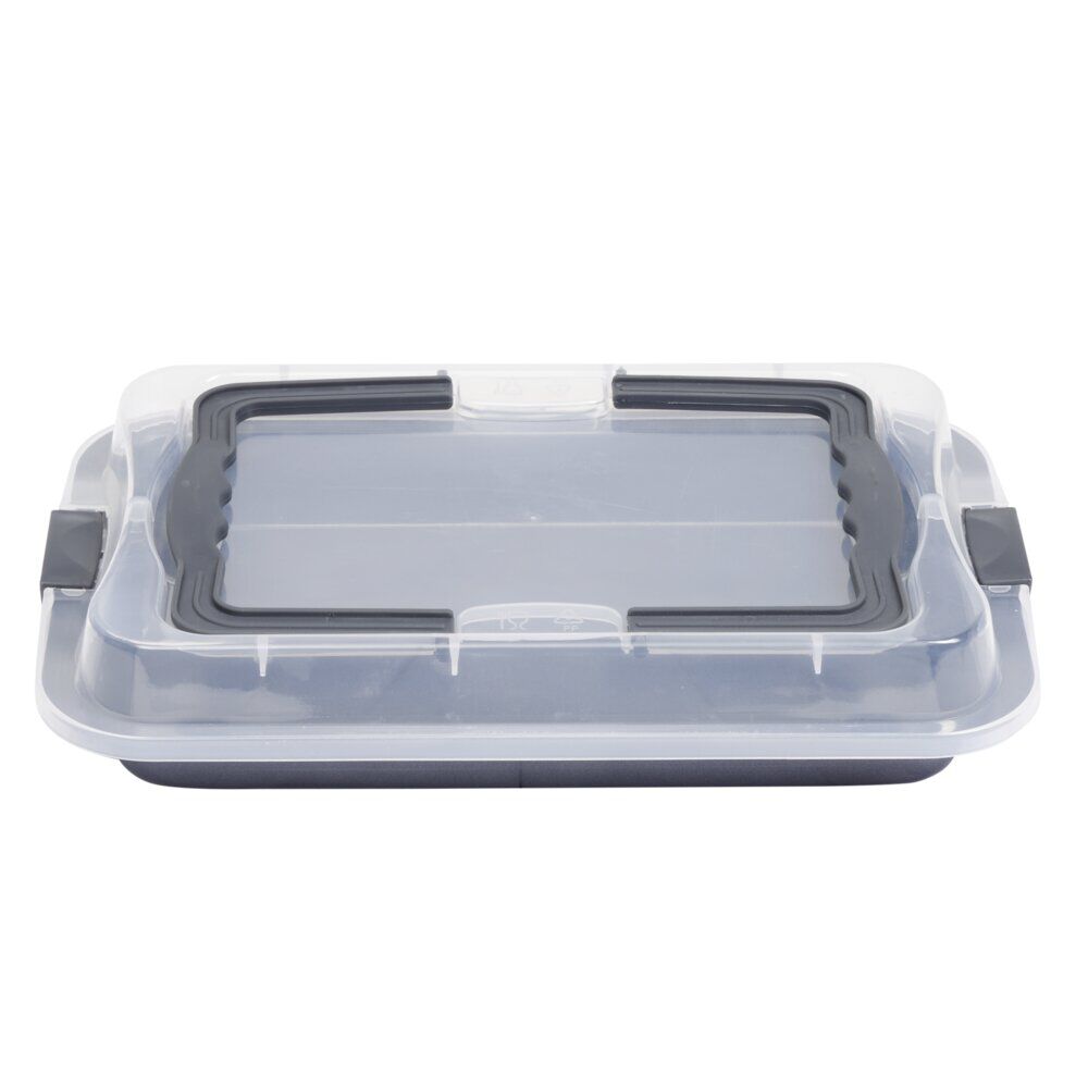 Moule rectangulaire anti adhérent avec couvercle de transport