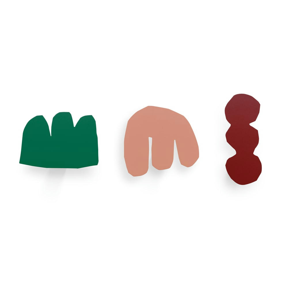 ENRI - Lot de 3 patères enri métal colorées