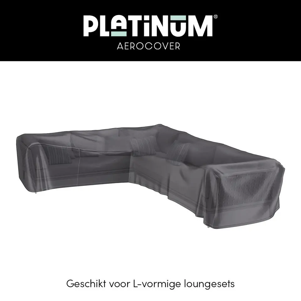 Platinum Aerocover loungesethoes L-vorm 330x255 cm - Links