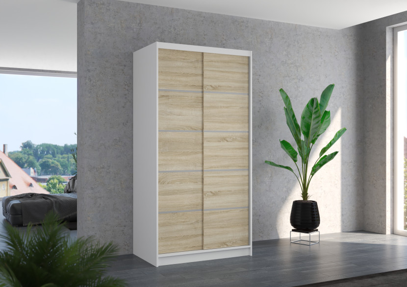 Szafa przesuwna RIVA 100 White