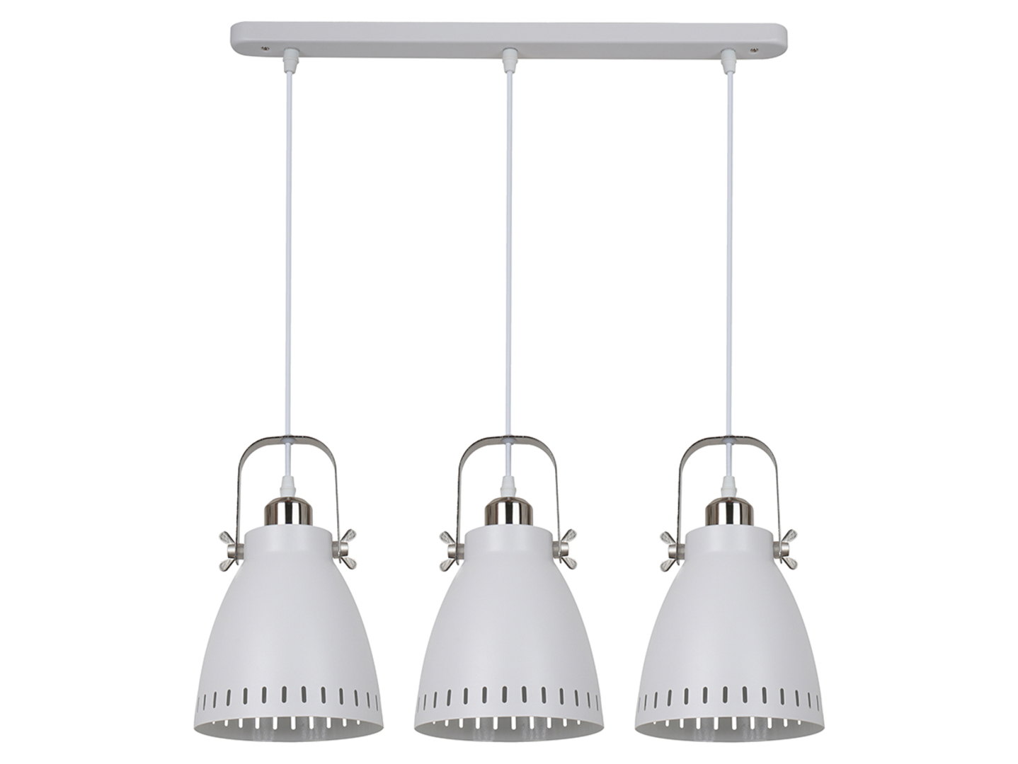 Lampa wisząca Franklin 3-punktowa stalowa biała