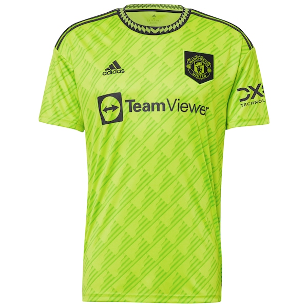 Luke Shaw Manchester United adidas 2022/23 Third Replica Player Jersey - Neon Green