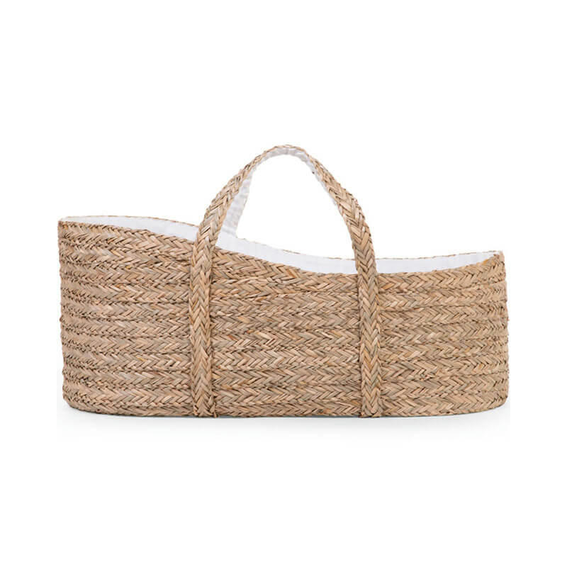- Couffin en jonc de mer naturel et matelas