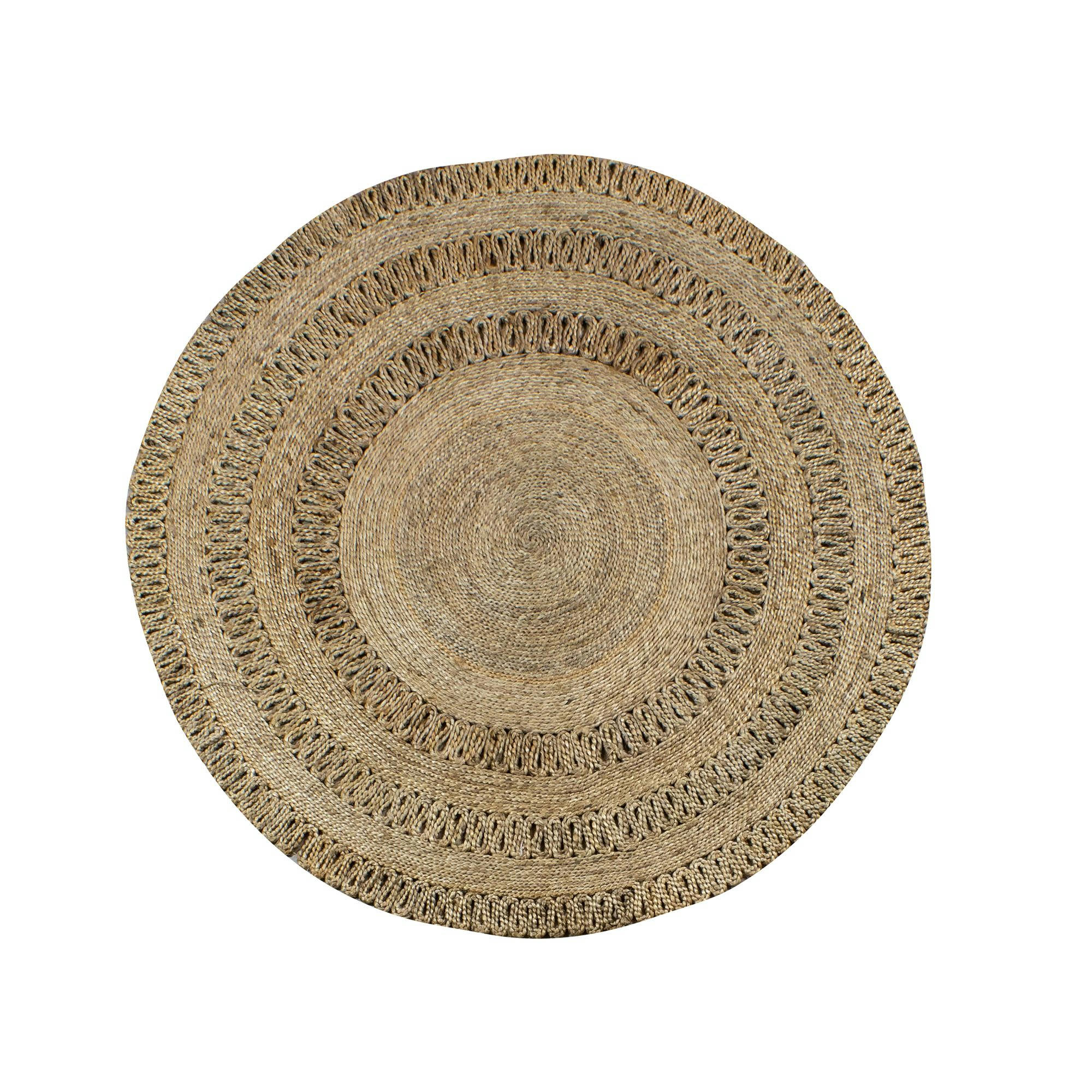 JERICO - Tapis rond en jute tissé à la main Ø140cm
