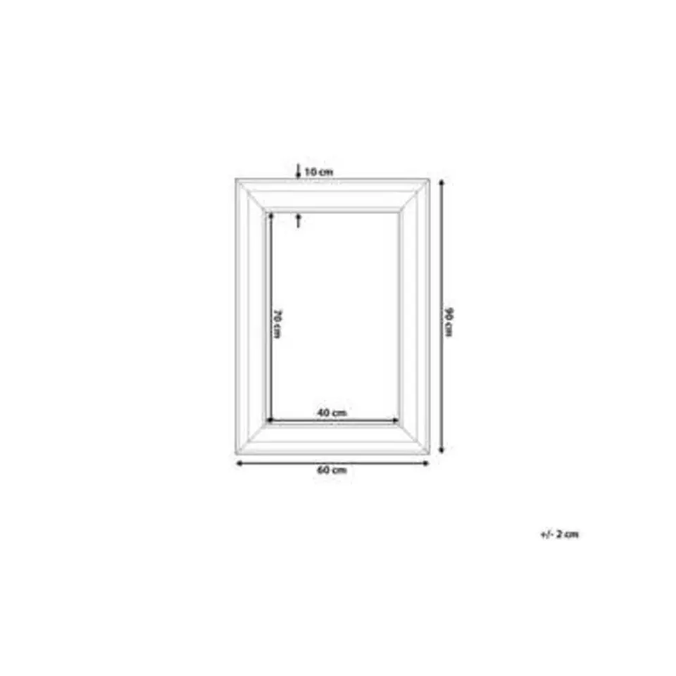 LUNEL S - Wandspiegel - Zwart - Synthetisch materiaal