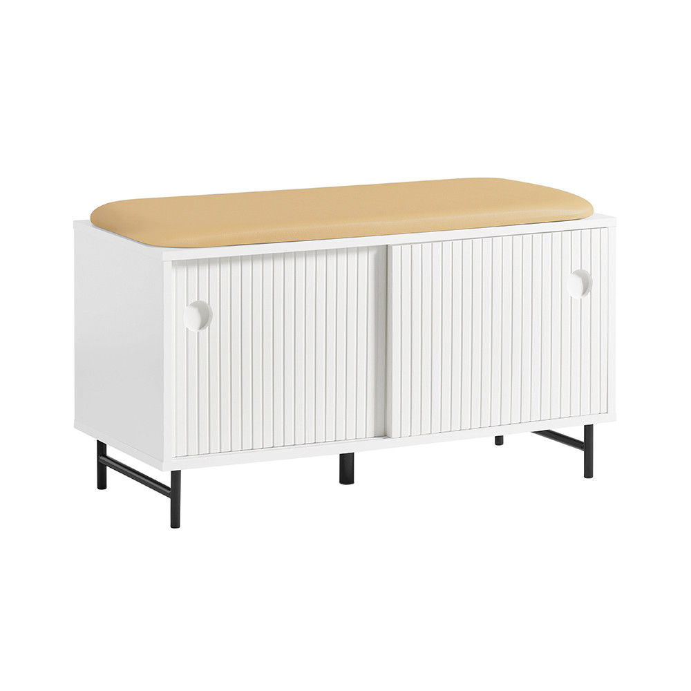 SoBuy Szafka na buty z dwoma drzwiami Biały 85x37x49cm FSR116-W