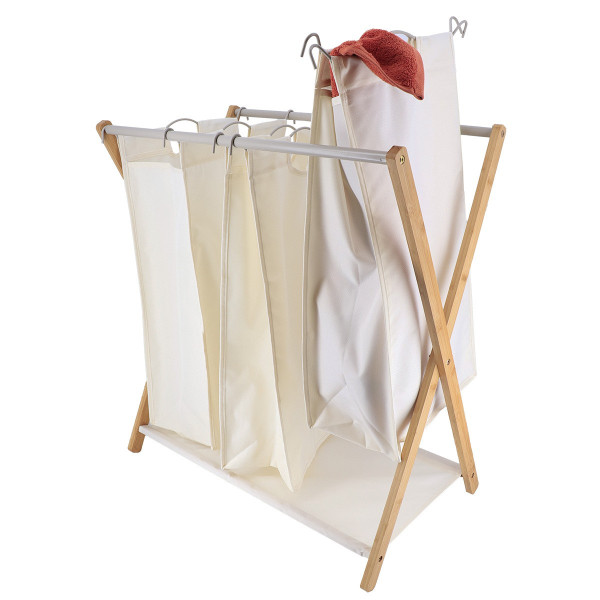 Kosz na pranie 3 komorowy 76,x68x40 cm TRIPLA