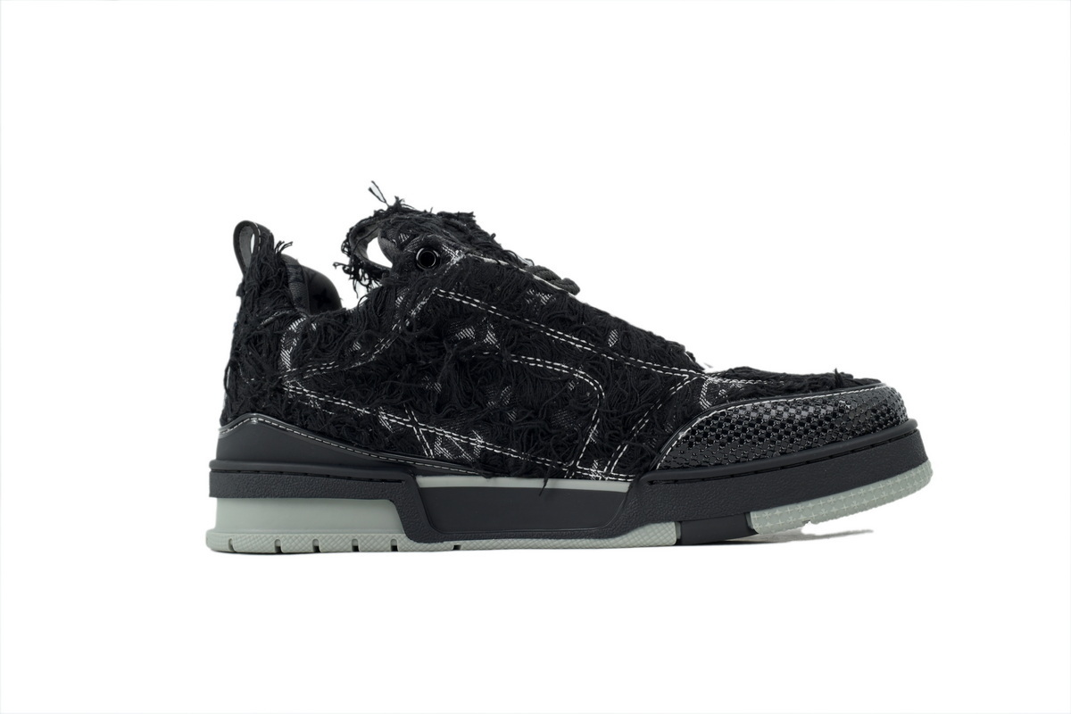 Louis Vuitton LV Skate Sneaker Plum Blossom Drill in Black