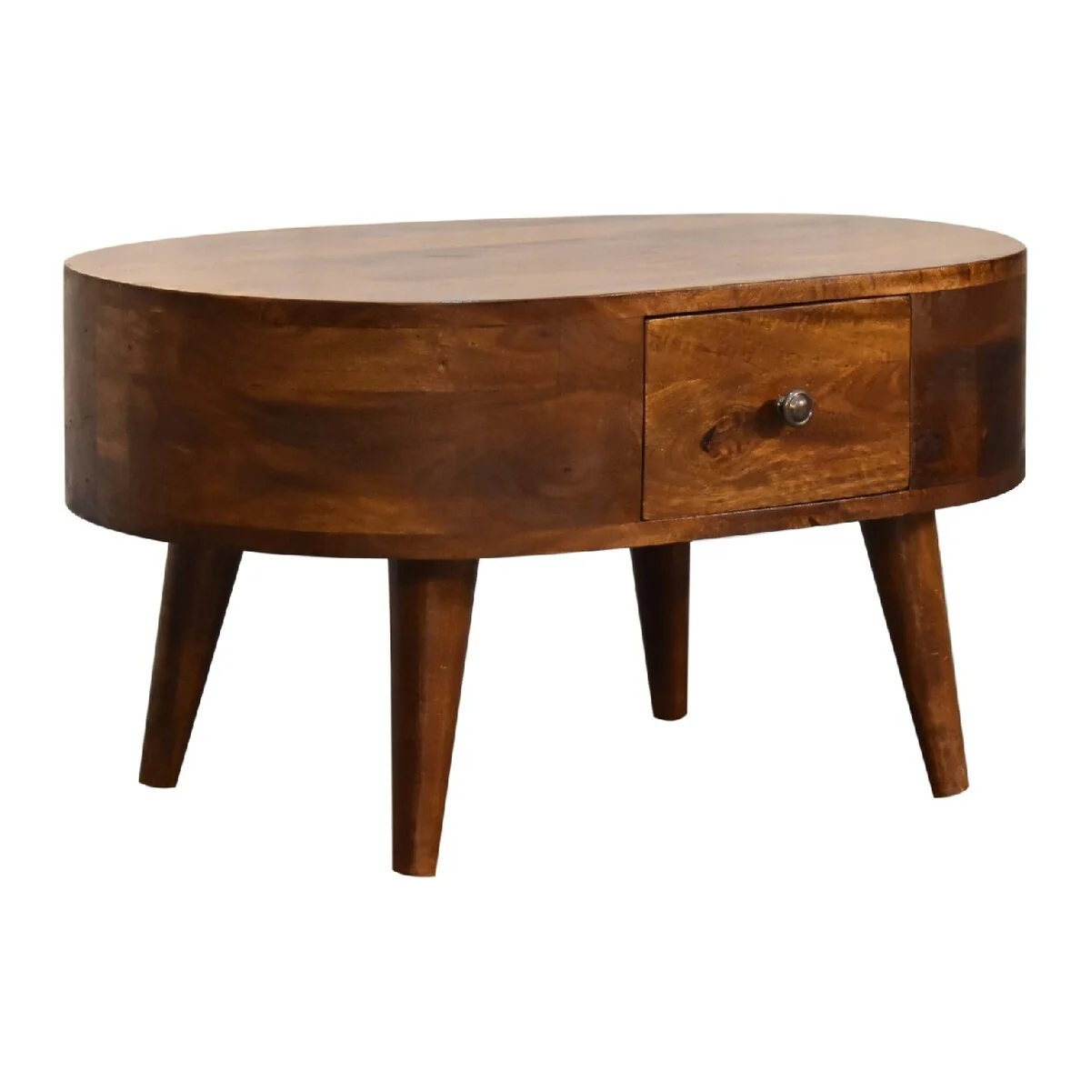 Artisan Furniture Chestnut Solid Wood Mini Rounded Coffee Table