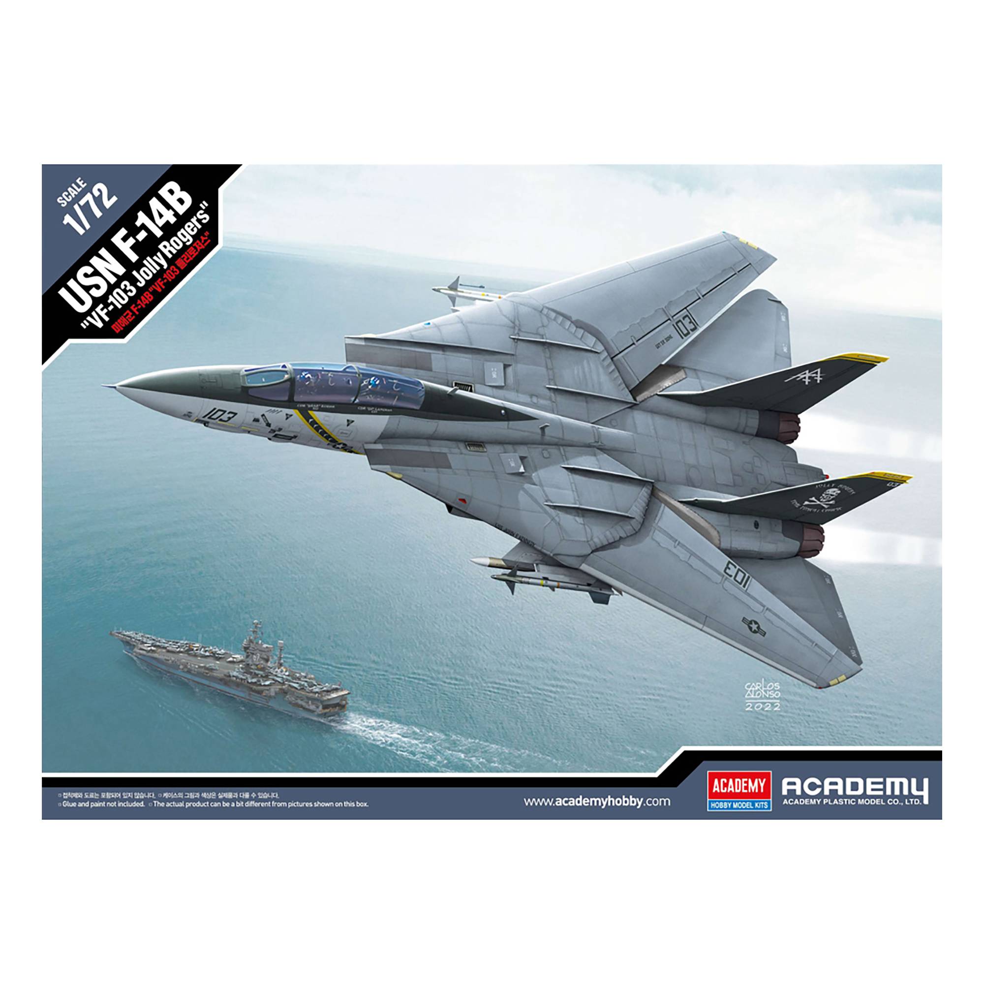 Academy US Navy F-14B VF-103 Jolly Rogers Model Kit 1:72