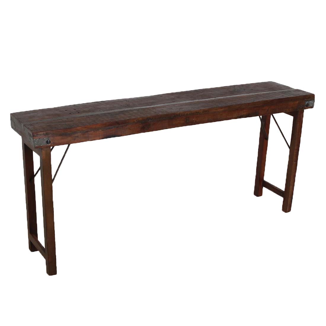 Raw materials tafel - bruin - opklapbaar - 170x40x76 cm