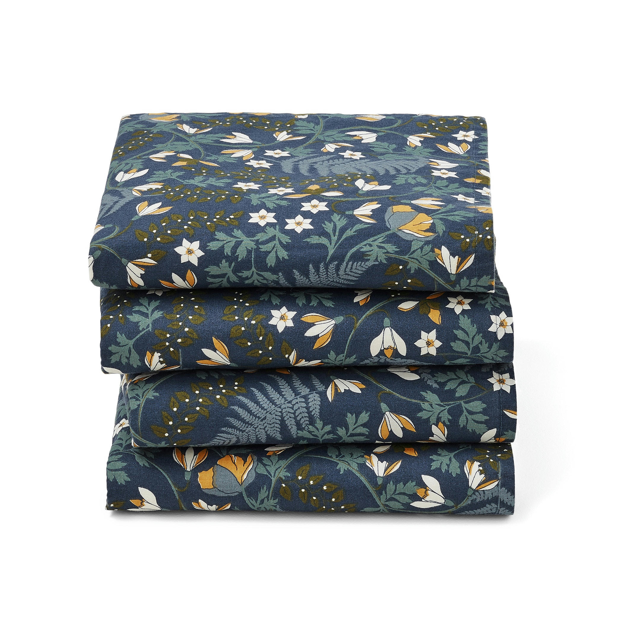 4 serviettes de table coton lavé longina imprimé