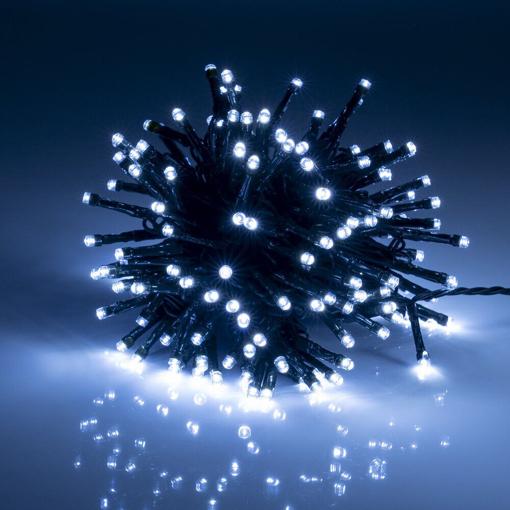Guirlande lumineuse 240 LED blanc froid fixe et clignotant L.23,9 m