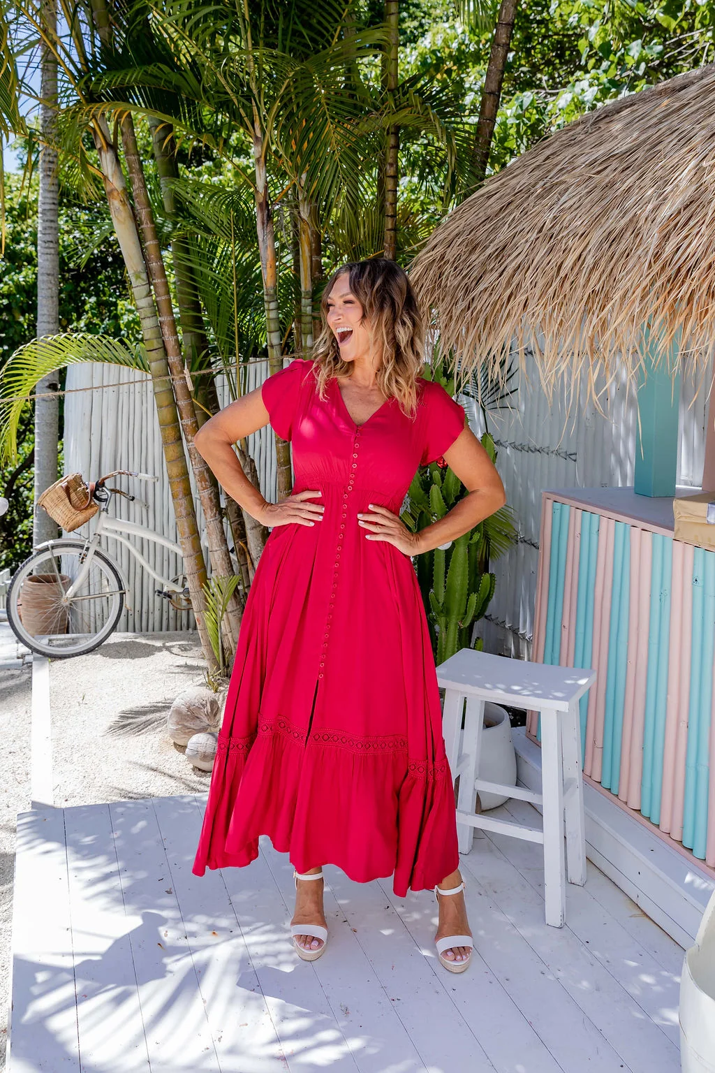 Shayla Maxi Dress in Red