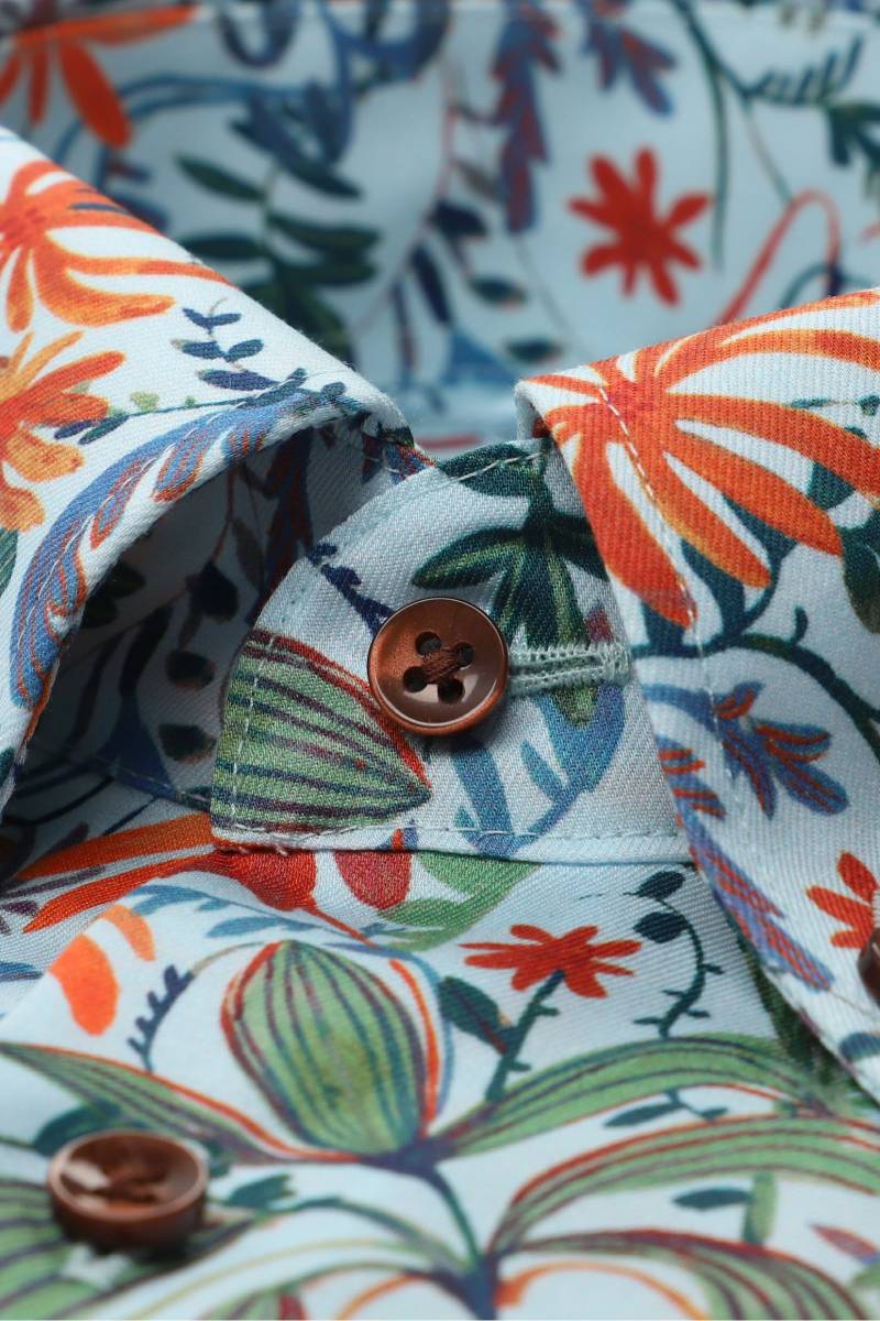 ETERNA Modern Fit Hemd hellgrün, Bedruckt