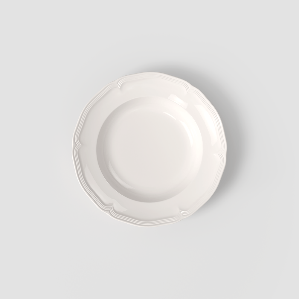 Manoir Soup bowl - White, 9'', Premium Porcelain
