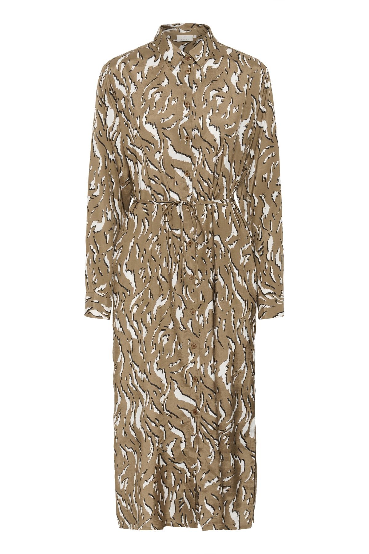 Kaffe KAmille Long Sleeve Midi Shirt Dress