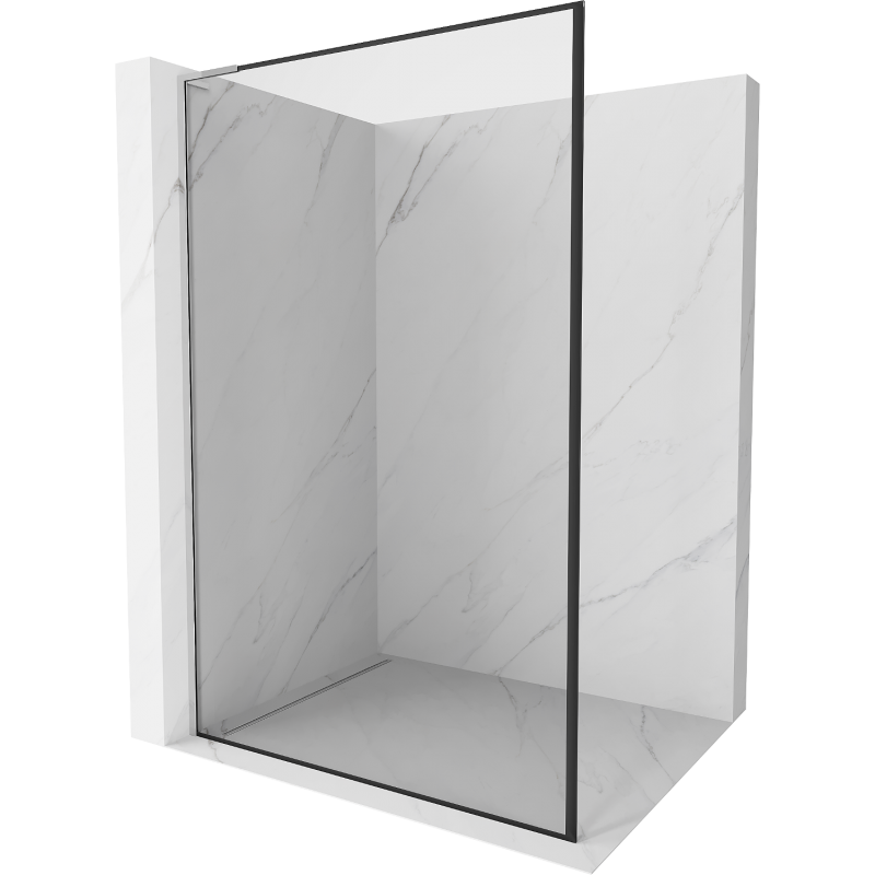Ścianka prysznicowa Walk-in Mexen Kioto L 60 x 200 cm, czarny wzór, chrom